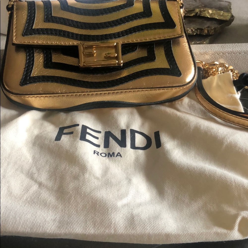 Fendi Micro Baguette Gold Edition Bag